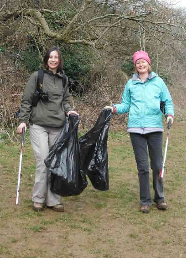 Park rangers working with the Friends of Three Cornered Copse